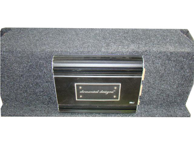 Ford Mustang Coupe 2005-2014 Single / Dual Subwoofer Box w/ Recessed Holes & Amp Mount Area/Rack (version 2)