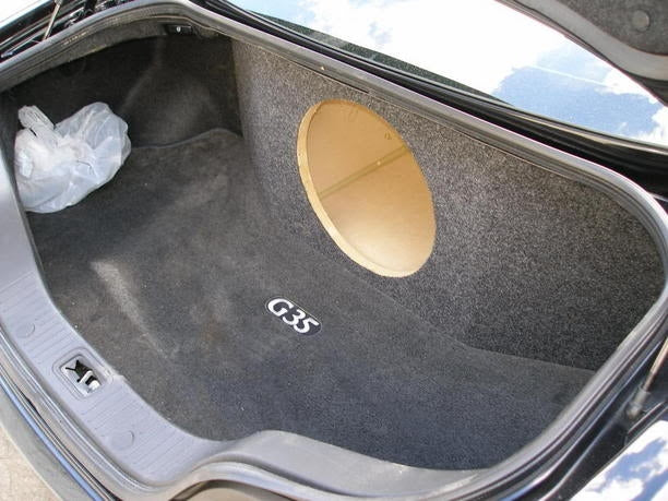 Infiniti G35 Coupe Single 10" or 12" Subwoofer Box