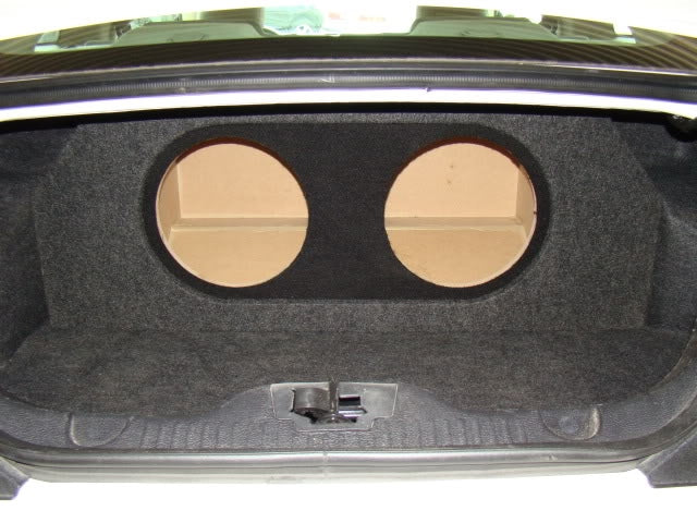 Ford Mustang Coupe 2005-2014 Single / Dual Subwoofer Box w/recessed holes (version 3)