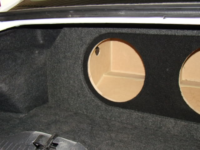 Ford Mustang Coupe 2005-2014 Single / Dual Subwoofer Box w/recessed holes (version 3)