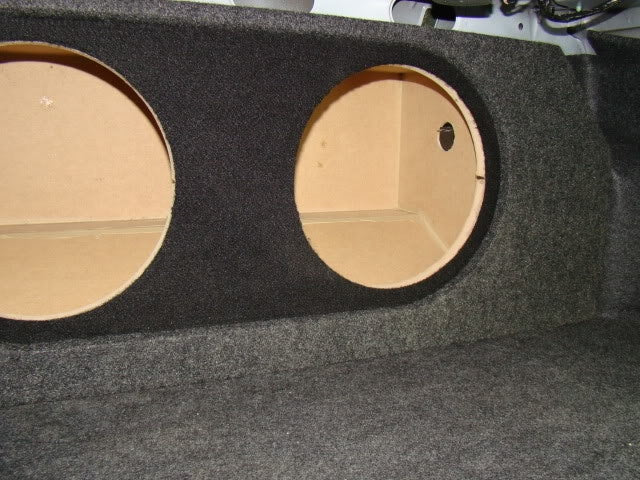 Ford Mustang Coupe 2005-2014 Single / Dual Subwoofer Box w/recessed holes (version 3)