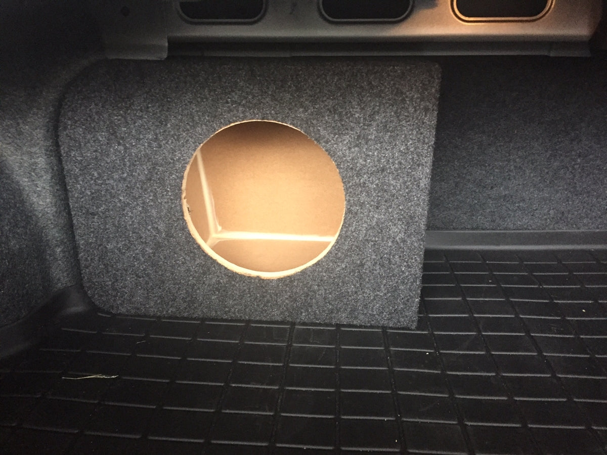 Ford Mustang Coupe 2015-2023 Single Subwoofer Box - Half Box (version 1, Rear Fire)