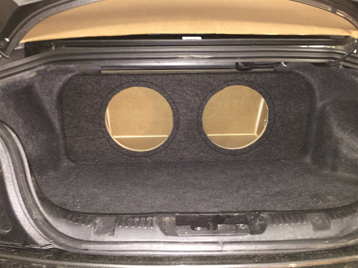 Ford Mustang Coupe 2015-2023 Single / Dual Subwoofer Box w/ recessed mounting holes (version 2)