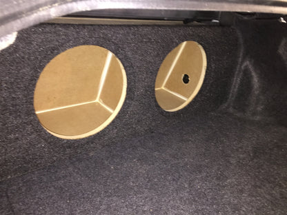 Ford Mustang Coupe 2015-2023 Single / Dual Subwoofer Box w/ recessed mounting holes (version 2)