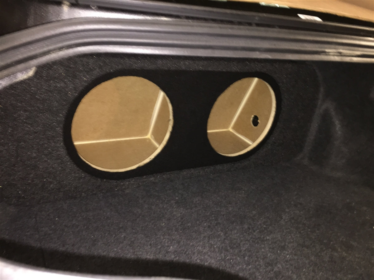 Ford Mustang Coupe 2015-2023 Single / Dual Subwoofer Box w/ recessed mounting holes (version 3)