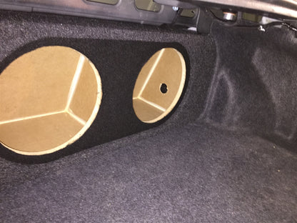 Ford Mustang Coupe 2015-2023 Single / Dual Subwoofer Box w/ recessed mounting holes (version 3)