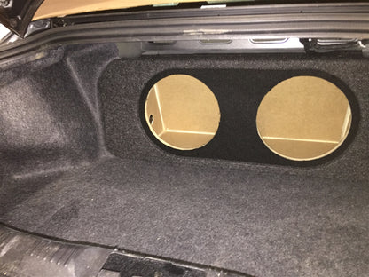 Ford Mustang Coupe 2015-2023 Single / Dual Subwoofer Box w/ recessed mounting holes (version 3)