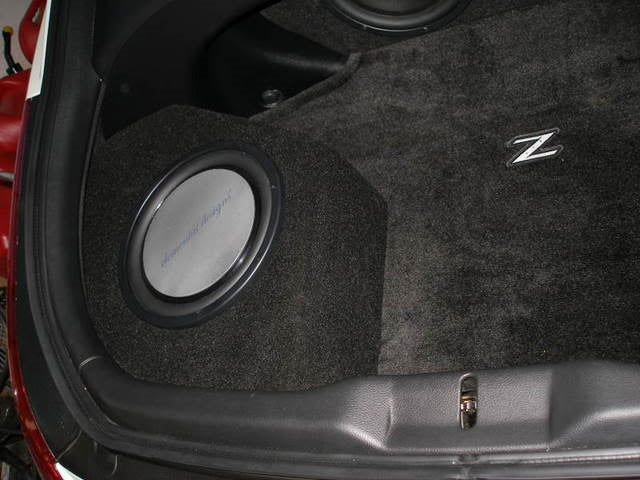 Nissan 350z Corner Mount Single Subwoofer Box