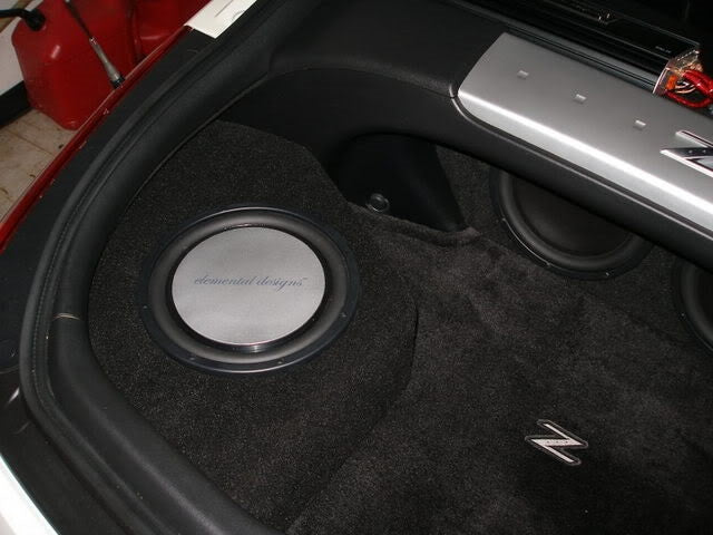 Nissan 350z Corner Mount Single Subwoofer Box